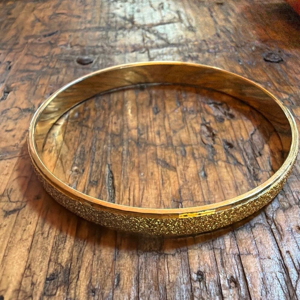 Monet gold tone “diamond dust” bangle bracelet